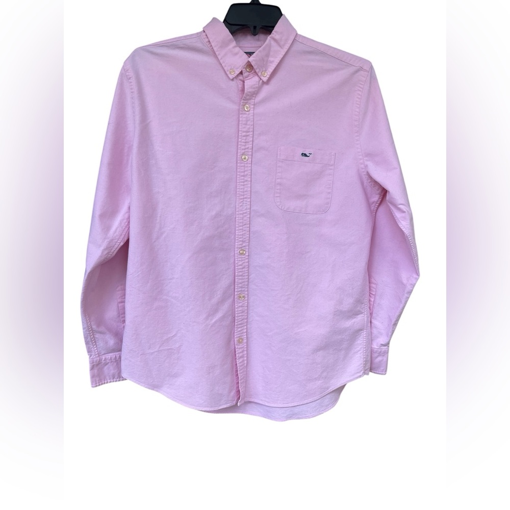 Vineyard Vines Men’s size Large Pink Tucker Shirt long sleeve button down logo